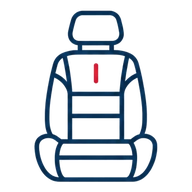Icono de asiento de coche (interior)